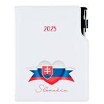 Diář DESIGN denní A5 2025 slovenský - bílá - Slovensko - vlajka