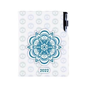 Diář DESIGN denní B6 2022 - Mandala modrý