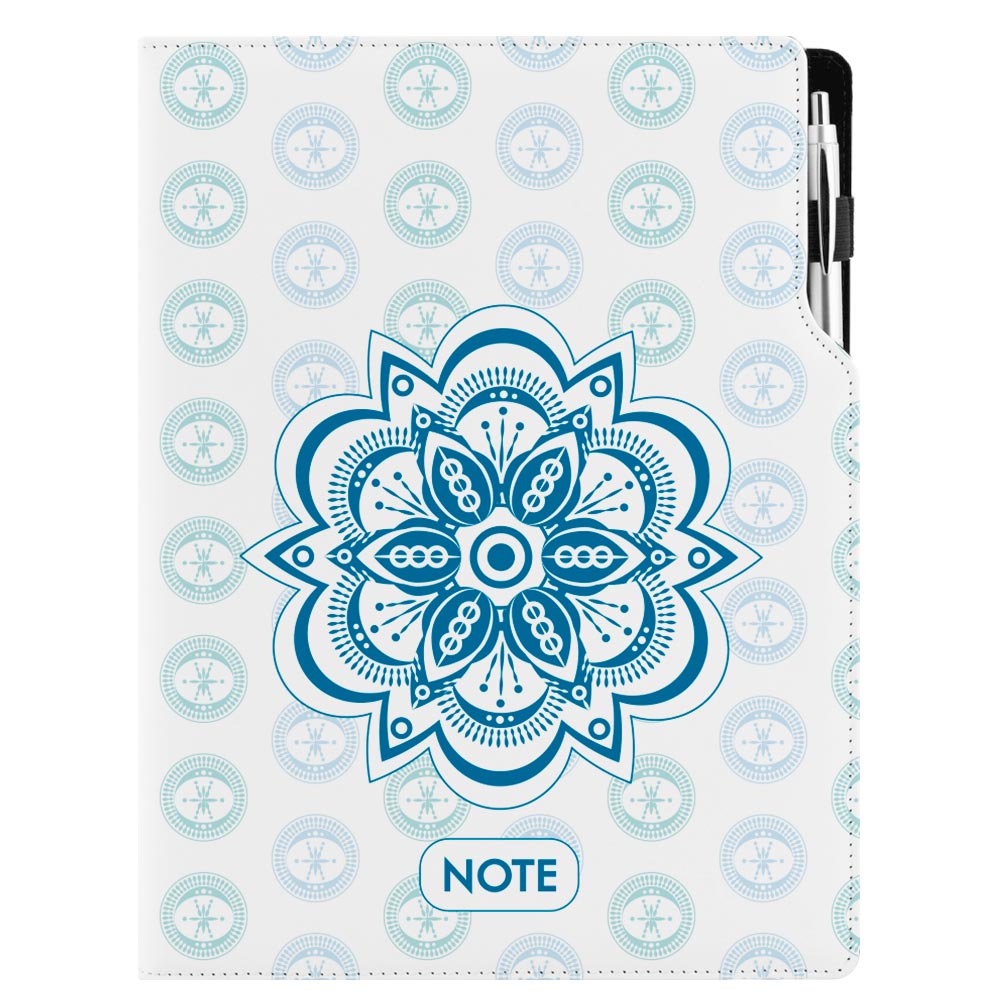 Notes - zápisník DESIGN A4 nelinkovaný - Mandala modrý