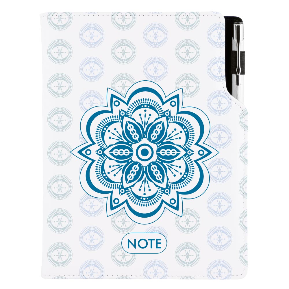 Notes - zápisník DESIGN A5 čtverečkovaný - Mandala modrý