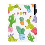 Notes - zápisník DESIGN B5 čtverečkovaný - Kaktus