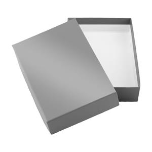 Papírová krabička s víkem typ 2 lepená 150x180 lesklá - šedá