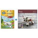 3D omalovánky - Letadlo + Nástěnný kalendář 2022 - Toys