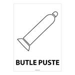 BUTLE PUSTE, płyta PVC 2 mm, 148x210 mm