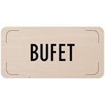 Cedulka na dveře - Bufet, dřevěná tabulka, 160 x 80 mm