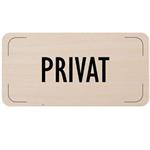 Cedulka na dveře - Privat, dřevěná tabulka, 160 x 80 mm