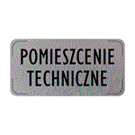 Cedulka na dveře - Technická místnost, hliníková tabulka, 160 x 80 mm