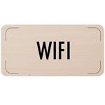 Cedulka na dveře - Wi-Fi, dřevěná tabulka, 160 x 80 mm