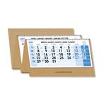 Čtyřměsíční kalendář Kvatro Kraft skládaný český se spirálou 2027 - modrý