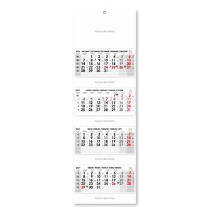 Čtyřměsíční kalendář Kvatro skládaný český 2027 - šedý