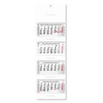 Čtyřměsíční kalendář Kvatro skládaný český se spirálou 2027 - šedý