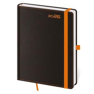 Denní diář A5 2026 Black Orange