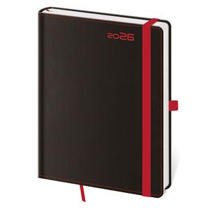 Denní diář A5 2026 Black Red