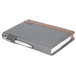 Diář AMOS denní A5 2027 polský - šedá/oranžová gumička