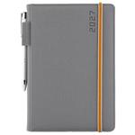 Diář AMOS týdenní A5 2027 polský - šedá/oranžová gumička