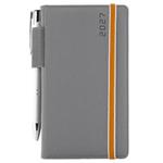 Diář AMOS týdenní kapesní 2027 slovenský - šedá/oranžová gumička