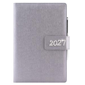 Diář BRILIANT denní A5 2027 slovenský - stříbrná