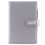 Diář BRILIANT denní B6 2026 polský - stříbrná