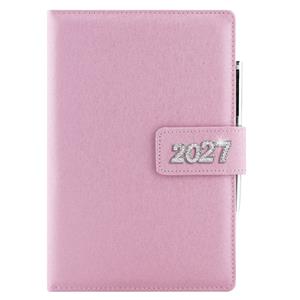 Diář BRILIANT denní B6 2027 polský - světle růžová