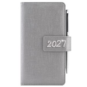 Diář BRILIANT týdenní kapesní 2027 polský - stříbrná