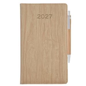 Diář CORA týdenní kapesní 2027 polský - béžová