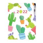 Diář DESIGN denní A4 2022 - Kaktus