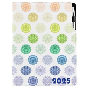 Diář DESIGN denní A4 2025 - Mandala barevný