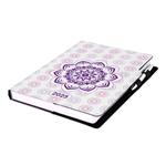 Diář DESIGN denní A4 2025 - Mandala fialový