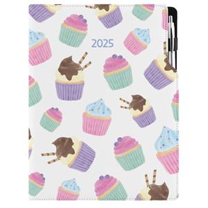 Diář DESIGN denní A4 2025 polský - Cupcake