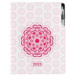 Diář DESIGN denní A4 2025 polský - Mandala červená