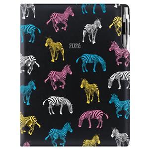 Diář DESIGN denní A4 2026 český - černá - Zebra