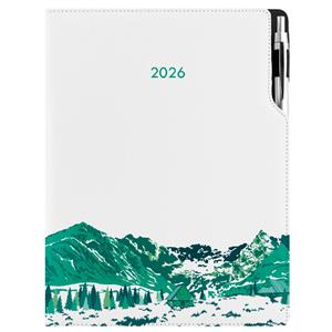Diář DESIGN denní A4 2026 polský - bílá - Hory