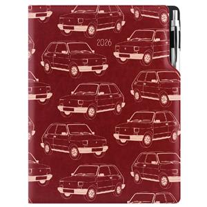 Diář DESIGN denní A4 2026 polský - bordó - Maluch