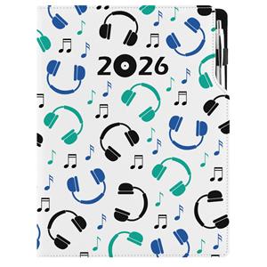 Diář DESIGN denní A4 2026 polský - Music
