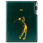 Diář DESIGN denní A4 2026 polský - zelená - Golf muž