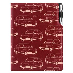 Diář DESIGN denní A4 2027 český - bordó - Maluch