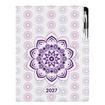 Diář DESIGN denní A4 2027 polský - Mandala fialový