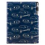 Diář DESIGN denní A4 2027 polský - modrá - Mustang