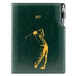 Diář DESIGN denní A4 2027 polský - zelená - Golf muž