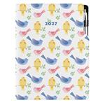 Diář DESIGN denní A4 2027 - Ptáci