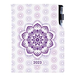 Diář DESIGN denní A5 2023 český - Mandala fialový