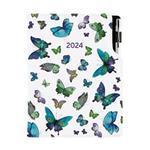 Diář DESIGN denní A5 2024 polský - Motýli modří