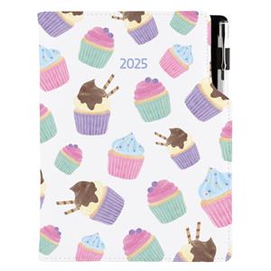 Diář DESIGN denní A5 2025 český - Cupcake