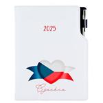 Diář DESIGN denní A5 2025 polský - bílá - Česko - vlajka