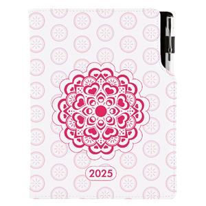 Diář DESIGN denní A5 2025 slovenský - Mandala červený