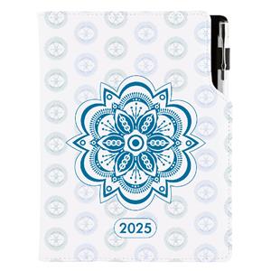 Diář DESIGN denní A5 2025 slovenský - Mandala modrá