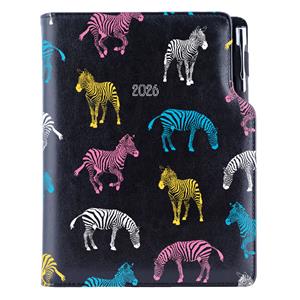 Diář DESIGN denní A5 2026 český - černá - Zebra