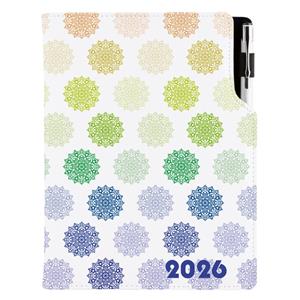 Diář DESIGN denní A5 2026 český - Mandala barevná