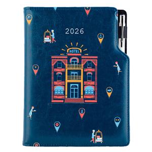 Diář DESIGN denní A5 2026 polský - modrá - Hotel