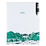 Diář DESIGN denní A5 2026 slovenský - bílá - Hory